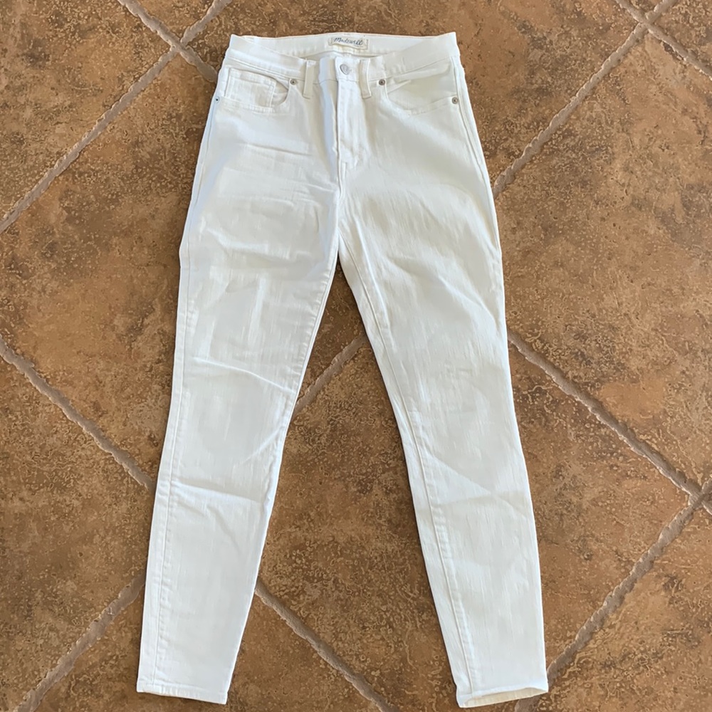 Madewell High Riser Skinny Jeans White
